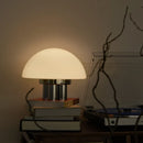Axyaa Modern Mushroom Glass Chrome Table Lamp