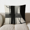 Axyaa Gray Lines Throw Pillow Cover for Sofa, Bedroom, Car - Abstract Decor Pattern