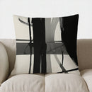 Axyaa Gray Lines Throw Pillow Cover for Sofa, Bedroom, Car - Abstract Decor Pattern