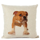 Axyaa French Bulldog Linen Cushion Cover for Cute Dog Lovers
