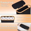 Axyaa Toilet Paper Storage Basket with Lid: Bathroom Organizer Stand Container