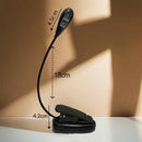 Axyaa Adjustable Clip-On Book Light | Neutral White Night Reading | Portable & Freestanding