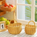 Axyaa Rattan Woven Fruit Tray, Storage Basket, Tea Tray, Picnic Snacks Organizer