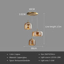 Axyaa Italian Glass Chandelier Modern Minimalist Design Hanging Light for Restaurant, Bar, Bedroom