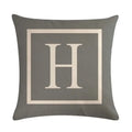 Axyaa Gray Alphabet Decorative Pillow Cover 45x45cm