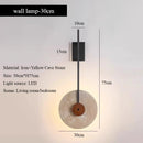Axyaa Yellow Cave Stone Wall Lamp - Japanese Wabi Sabi Style for Living Room