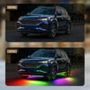Axyaa RGB LED Strip Under Car Neon Light, BT App Control, Waterproof, 6PCS, 12V
