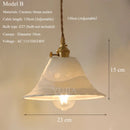 Axyaa Nordic Ceramic Pendant Lights with Brass Finish E27 Hanging Lamp
