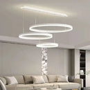 Axyaa Minimalist Ring LED Chandelier for Living Room Modern Pendant Light