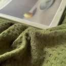 Axyaa Waffle Jacquard Cotton Queen Bedding Set with Sheets, Quilt Cover & Pillowcases