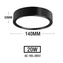 Axyaa 220V LED Ceiling Spot Downlights 15W-20W Kitchen Lighting Fixture