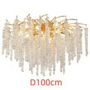 Axyaa Nordic Crystal Tassel Chandelier for Living Room: Luxury Indoor Ceiling Pendant Lights