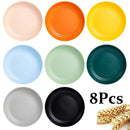 Axyaa Wheat Straw Dinnerware Set - 8Pcs 23cm Round Plates