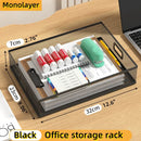 Axyaa Metal Mesh Desktop Drawer Storage Tray with Handle - Set of 2