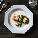Axyaa Octagonal Ceramic Dessert Plate: Vintage Serving Tableware for Restaurant and Home