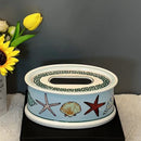Axyaa Shell Ceramic Tissue Box: Modern Home & Hotel Paper Holder