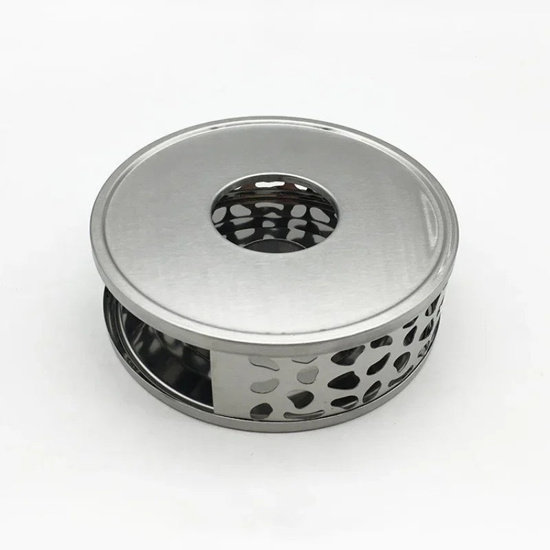 Axyaa Stainless Steel Teapot Stand Candle Warmer for Tea Ceremony Accessory