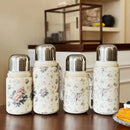 Axyaa Floral Insulated Stainless Steel Water Bottle with Lid