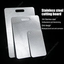 Axyaa Stainless Steel Dual-Sided Cutting Board for Kitchen Prep and Dough Kneading