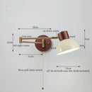 Axyaa White Pumpkin LED Wall Light - Swing Arm Nordic Modern Wandlamp