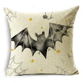 Axyaa Halloween Bat Pumpkin Illustration Pillowcase Sofa Lumbar Pillow Cover