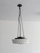 Axyaa Milk White Glass LED Pendant Light - Retro Ceiling Lamp
