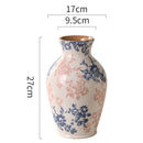 Axyaa Blue White Porcelain Vase Chinese Retro Handcrafted Flower Terrarium Decor