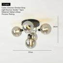 Axyaa Glass Ball LED Ceiling Light - Nordic Modern Living Room Bedroom Lighting