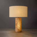 Axyaa Spanish Marble Table Lamp with Fabric Lampshade