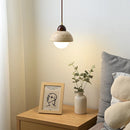 Axyaa Yellow Travertine LED Pendant Light - Japanese Style Glass Fixture for Home Décor