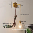 Axyaa Clear Glass LED Wall Lights with Pull Chain Switch