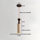 Axyaa LED Pendant Light Wood Wabi Sabi Hanging Lamp Yellow Travertine Luminaire