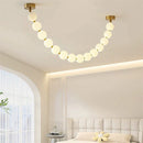 Axyaa White Ball LED Pendant Light Chandelier for Stylish Indoor Decor