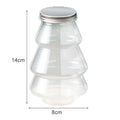 Axyaa Christmas Tree Snowman Sweet Jar: DIY Gift Candy Cookie Snack Chocolate New Year Decoration Box.