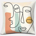 Axyaa Brown Green Abstract Pillow Cover 45x45 - Home Office Bedroom Sofa Car Decoration