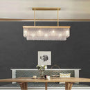 Axyaa Crystal Chandelier Ceiling Lamp for Modern Dining Room Decor
