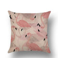 Axyaa Flamingo Print Linen Pillowcase 45*45cm