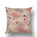 Axyaa Flamingo Print Linen Pillowcase 45*45cm