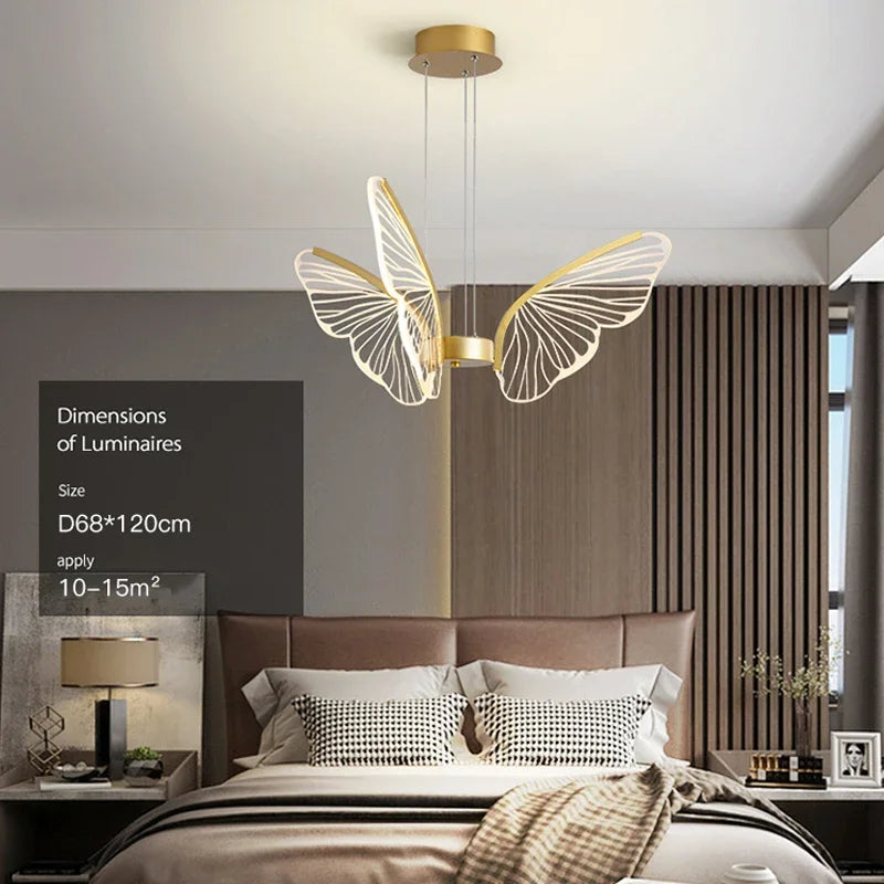 Modern LED Butterfly Chandelier by Axyaa - Elegant Lighting Fixture for Home Decor