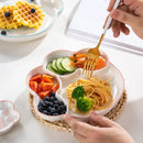 Axyaa Cute Cat Claws Ceramic Meal Grids Plates for Creative Fat Reduction