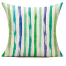 Axyaa Geometric Brushstroke Pattern Cushion Covers - Colorful Design for Sofas, Bedrooms, Cars