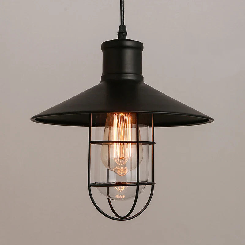 Axyaa Black Bird Cage Industrial Chandelier Pendant Light