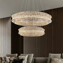 Axyaa Crystal Chandelier Pendant Light for Living & Dining Room in Luxury Style