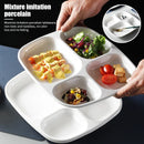 Axyaa White Melamine Fast Food Plate Set - Commercial Grade Imitation Porcelain Plate