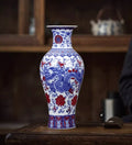 Axyaa Blue and White Porcelain Antique Vase Home Decoration