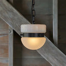 Axyaa Cream Glass Chandelier: Retro Bauhaus Designer Lamp for Restaurant and Bedroom