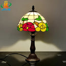 Peony Flower Desk Lamp Tiffany Style Axyaa Brand Hand-welded Metal Base E27 LED