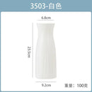 Axyaa White Ceramic-Style Plastic Flower Vase Pot for Home Decoration