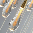 Axyaa Gold LED Chandelier for Staircase & Living Room