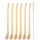 Axyaa Stainless Steel Tea & Juice Drinking Straw Set for Parties & Bars